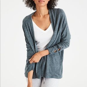 AE // Lace-Up Sleeve Open Cardigan
